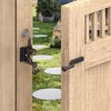 Self Locking Gate Latch with Spring Cable Pull for Wooden