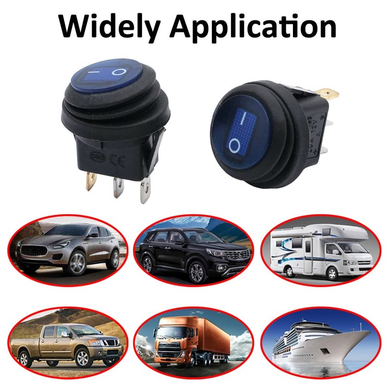 ETOPARS Pack of 5 12 V 20 A Rocker Switch