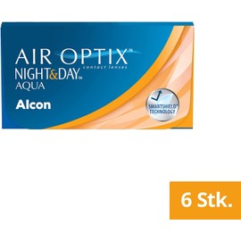 Air Optix Air Optix Night & Day Aqua Monatslinsen weich | 6 Stück | BC 8.6 mm | DIA 13.8 mm | +02.50 Dioptrien