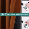 Yakamok Orange 100% Blackout Curtains, Total Blackout Lined Curtain Panels