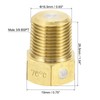 PATIKIL 3/8" BSPT Brass Fuse Plug, Brass Fusible Melt Plug