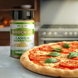 NOOCH IT Cashew Parmesan Cheese – 4oz | Dairy-Free, Organic, Fair Trade, Non-GMO, Gluten-Free | Plant-Based Cashew Cheese Topping & Parmesan Substitute for Pasta, Pizza & Popcorn