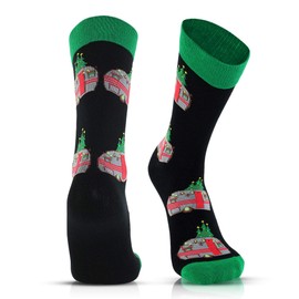 LUTHER PIKE SEATTLE Funny Holiday Socks for Men - Cool Novelty Design Gifts for Dad, Son, Husband - Fun (RV Camping)