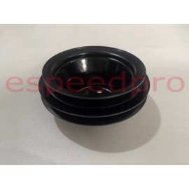 espeedpro21 Big Block Chevy LWP Black Steel 2 Groove Upper Water Pump Pulley BBC 396 454