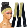 Atimiaza 2 Pcs Elastic Gold Lace Melting Bands - Wig