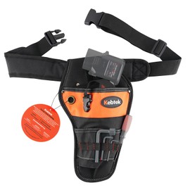 Heavy Duty Construction Tool Belt for Electric Pruning Shear with Battery Pocket Tool Pouch Hanging Pouch - Adjusts from 33 Inches to 42 Inches (Black)