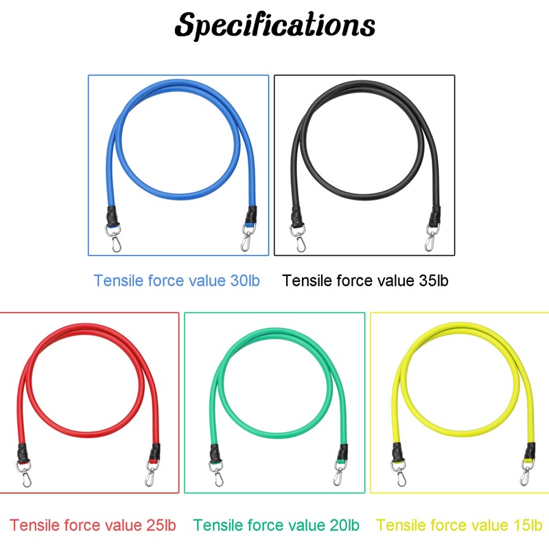 11 Pcs/Set Puller Multi-functional Muscle Strength Yoga Training Rope Resistance