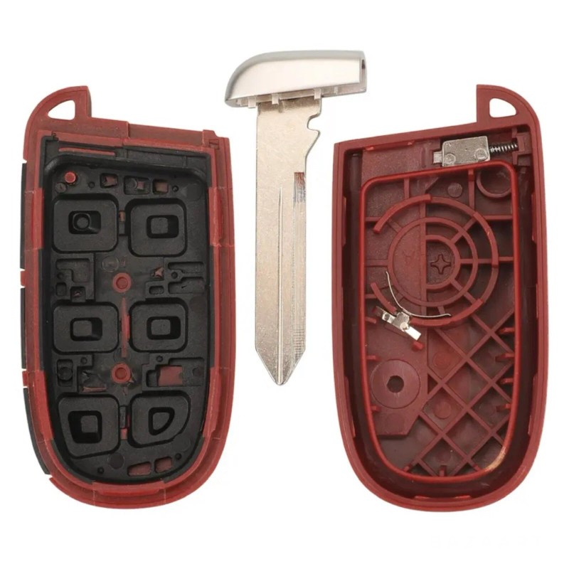 SRT BLUE KEY FOB HELLCAT 5 BUTTON WITH SILVER SRT