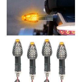SCUARI 4PCS Motorcycle Turn Signals,Car Accessories 12V LED Bright Amber Lamp Motorcycle Blinkers,Universal Front Rear Turn Signal Light,Suitable for Most Motorcycles,Scooters and Off-Road Vehicles