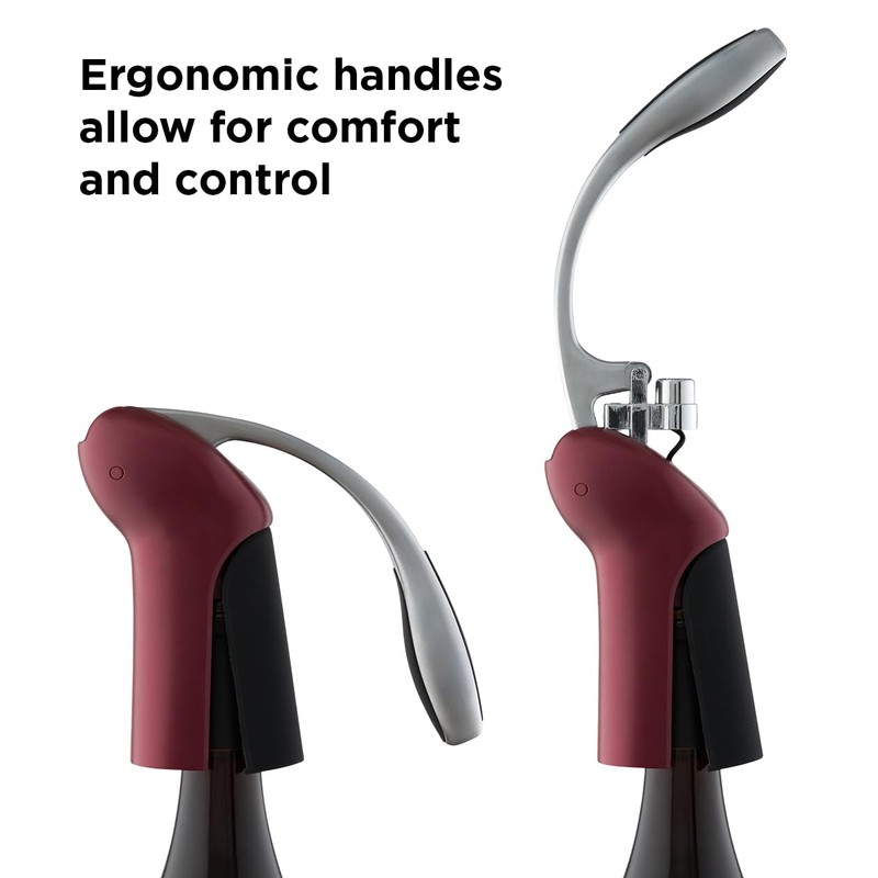 Rabbit Vertical Corkscrew Wine Opener, Easy One-Pull Design with Foil