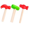 VICROIC 3 PCS Toy Hammers, Wooden Hammer Toys Mallets, Simulation