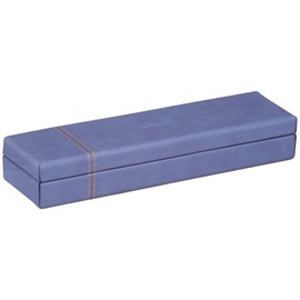 Rhodia 21 x 5.5 x 3 cm Practical and Durable Faux Leather Elegant Pencil Box Ideal for Your Office - Sapphire Blue - 318878C