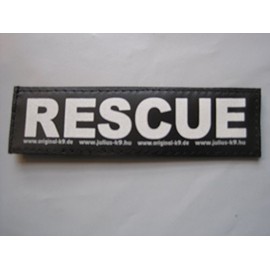 RESCUE (small) Package of 2 Julius-K9 Labels for K-9 Harnesses
