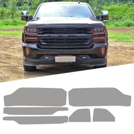 Agulier Compatible with 45% Dark Smoke Headlight Vinyl Tint Film Pre-Cut Overlay Wrap Cover for Chevy Silverado 1500 2016-2018,Exterior Accessories