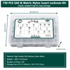 750PCS SAE & Metric Nylon Insert Lock Nuts Kit, 304