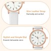 OFFCUP Women's Watch, Women's Analogue Quartz Watch with Leather Strap,