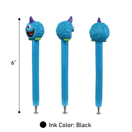 Planet Pens Blue Monster Novelty Pen - Cute Funny Pens for Kids, Teens, Adults, Fun Cool Ball Point Pen for School Writing Unique Office Supplies, Cute Monster Pen Gift for Men and Women - 6 Inches