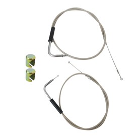 GRABOTE 2025 New 42" Throttle Cable and Idle Cable Kit Stainless Steel for 1998-2007 Road Glide FLTR/I, FLTRX
