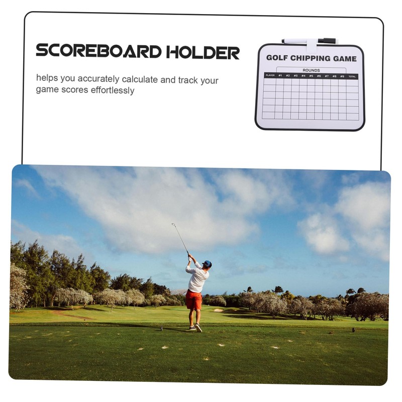 Kisangel Golf Scoreboard Erasable Plastic Clip Double-Sided Writing Board Golf