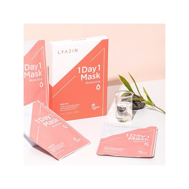 Liajin 원데이원 모이스처라이징 마스크 5ea / BOX (고농축 수분 에센스를