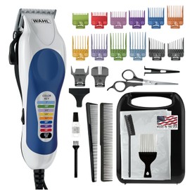 Wahl Clipper Color Pro Complete Haircutting Kit with Easy Color Coded Guide Combs - Electric Razor for Trimming & Grooming Men, Women & Children - Model 73900-1001