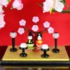 Four Cart Cute Glass Hinamatsuri Doll with Peach Incense Hina