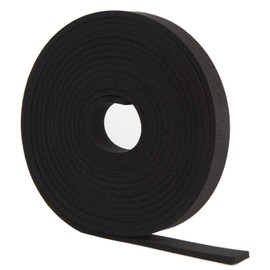 Neoprene Foam Strip Roll by Dualplex, 1" Wide x 10' Long x 1/16" Thick, Weather Seal High Density Stripping Non Adhesive – Weather Strip Roll Insulation Foam Strips - 10 Feet Long