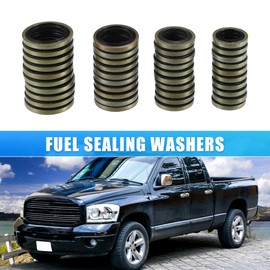 uxcell 40Pcs 8mm 10mm 12mm 14mm Fuel Sealing Washers for Dodge 12V 24V 5.9L 6.7L No.3963988/3963983 Oil Washers Gasket