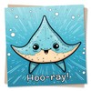 Cartoon Stingray Birthday or Celebration Card - Stingray Design -