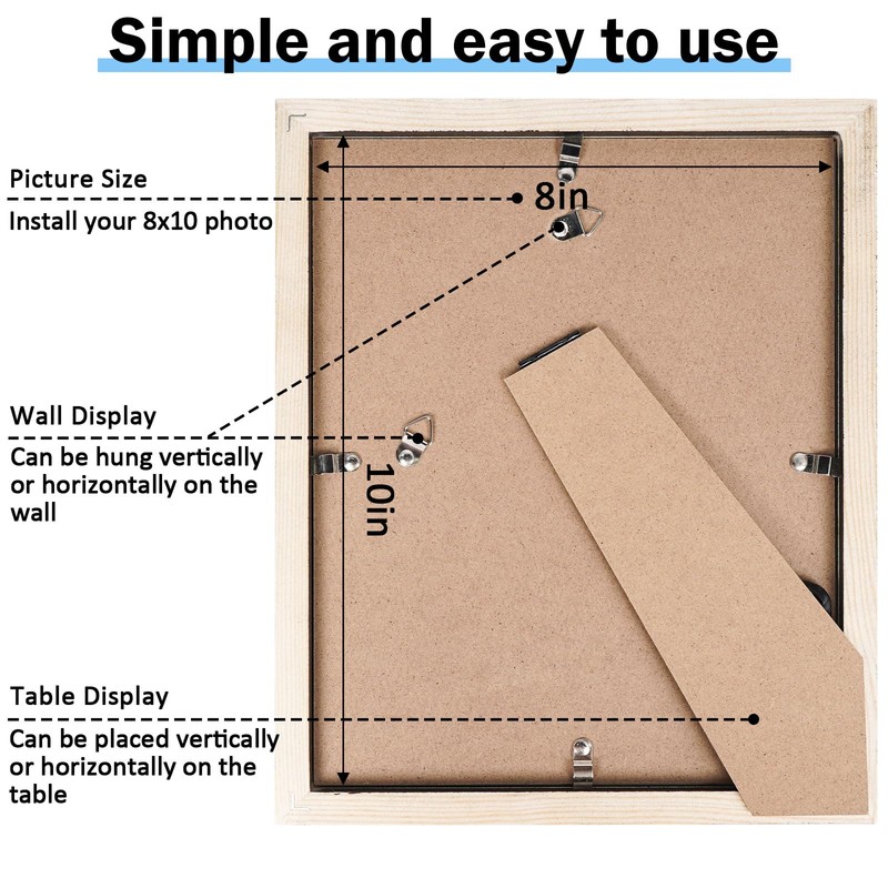AouuecFrames with Mat, Photo Frames for Wall and Tabletop Display,