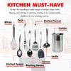 Chef Craft 8 Piece Stainless Steel Kitchen Utensil Set Durable