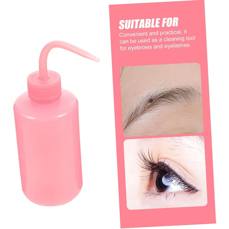 PRETYZOOM Botellas para Limpieza de Pestañas 250ml Medidor, 8 Piezas