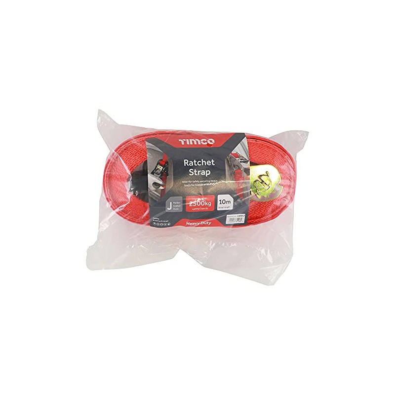 TIMCO Ratchet Strap - J Hook - Heavy Duty -