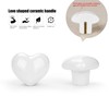 Furniture Knobs Ceramic Heart White Pack of 10 Knobs as
