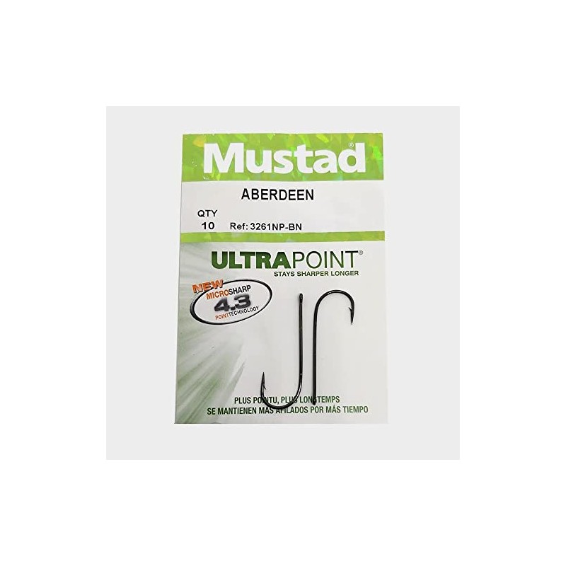 Mustad ABERDEEN SZ1/0 10X7 Hooks - black/nickel