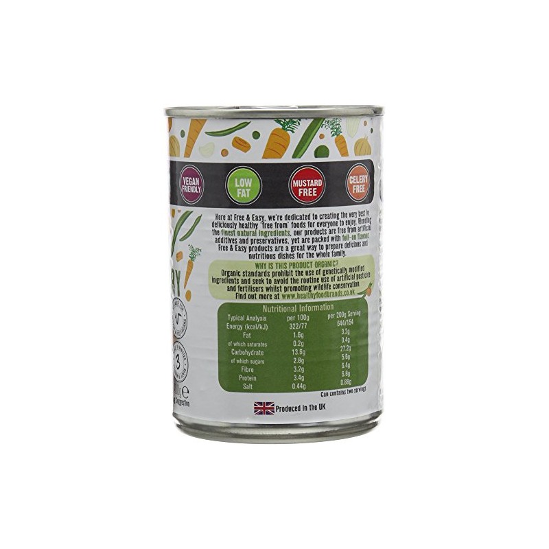 Free & Easy Organic Chick Pea and Vegetable Curry, 400