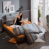 Erwin Müller Bed Linen Flannel Grey/Silver/Orange Size 155 x 200