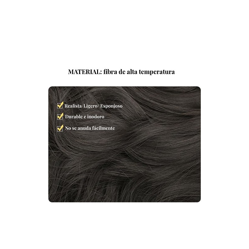 Extensiones de Cabello Ondulado con Clip 2 Piezas 45 cm