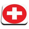1 x Square MDF Fridge Magnet - Switzerland Flag Map