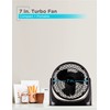 BLACK+DECKER 7-Inch Portable Turbo Fan, 3-Speed Settings, Desktop Personal Cooling