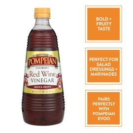 Pompeian Gourmet Red Wine Vinegar, Naturally Gluten-Free, 30 Fl Oz