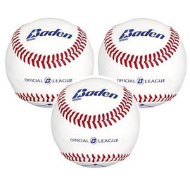 Baden Kid's 1B-BG Baseball (Pack of 3) - White