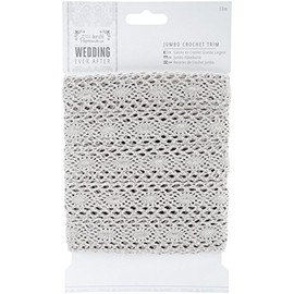 Papermania Wedding Jumbo Crochet Trim, Silver