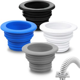 GGUFAY Washing Machine Drain Adapter Pack of 4, Drain Pipe Seal Hose, Rubber Sleeve Siphon for Drain Pipe, Siphon Seal for Washing Machine, Bathroom, Kitchen, Diameter 47 mm