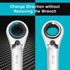 DURATECH 4-in-1 Reversible Ratcheting Box Wrench Set, Double Box End,