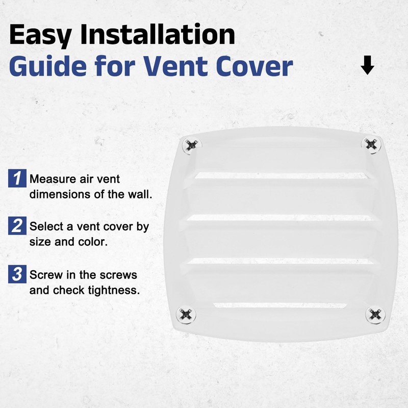 sourcing map 4 Pcs Boat Vent Cover, 5.31x5.31 Inches Plastic