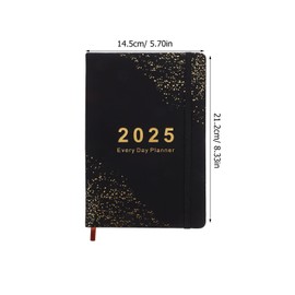 Operitacx 2025 Planner Academic Year Weekly Planner Agenda Daily Planner English Planner Portable Notepad for Teacher Students School Office Black
