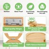 SINWANT Couch Arm Table,Large Bamboo Sofa Clip on Tray Tables