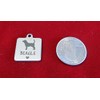 1pc "Beagle" charms in stainless steel (BC1363) Jewelry Making Supply