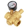 DN20 Brass Adjustable Water Pressure Reducing Valve with Pressure Gauge